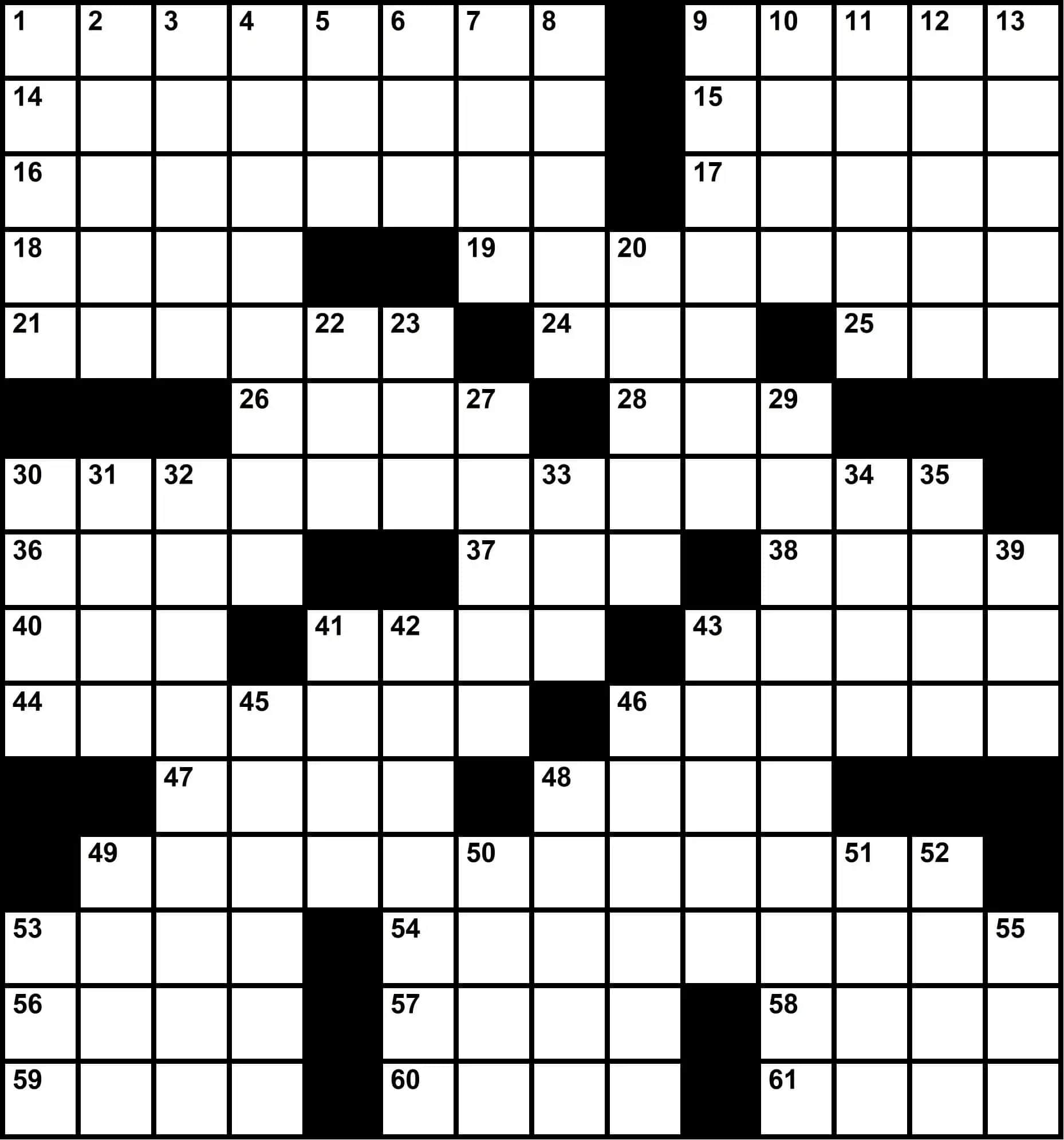 Large Print Crossword Puzzles Printable Coloring Free