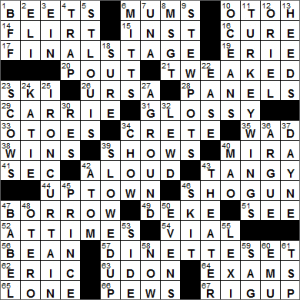 LAXCrossword Answers To The Los Angeles Times Crossword