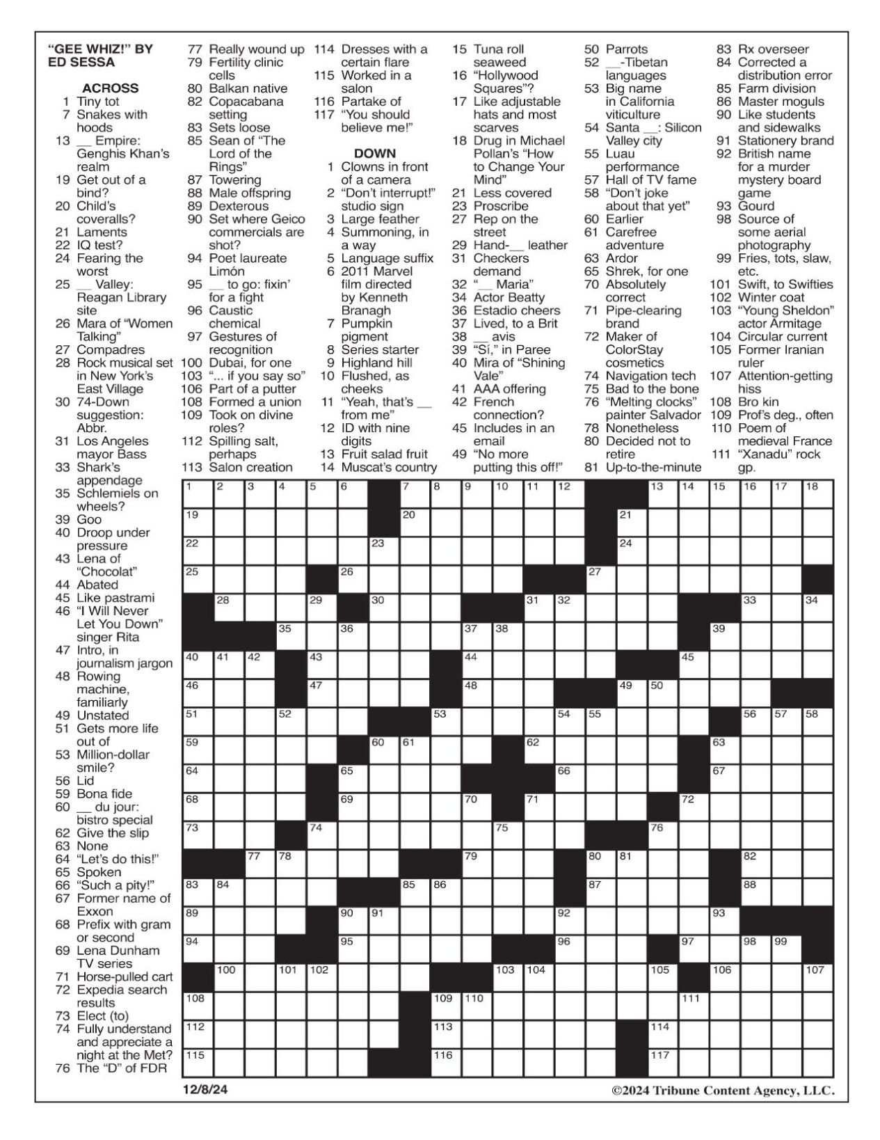 Los Angeles Times Sunday Crossword Printable Printable Crossword Puzzles