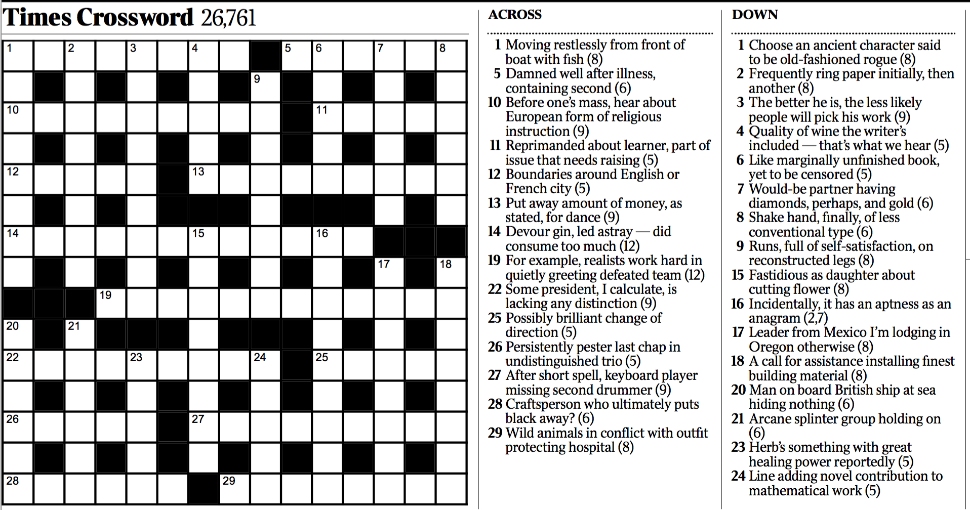 Ny Times Crossword Puzzle Today Free Printable Crosswords