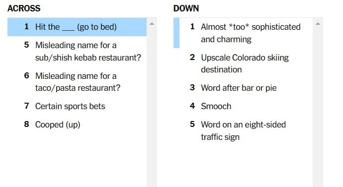 NYT Crossword Solutions April 3 2025 Food Wordplay And Clever Clues