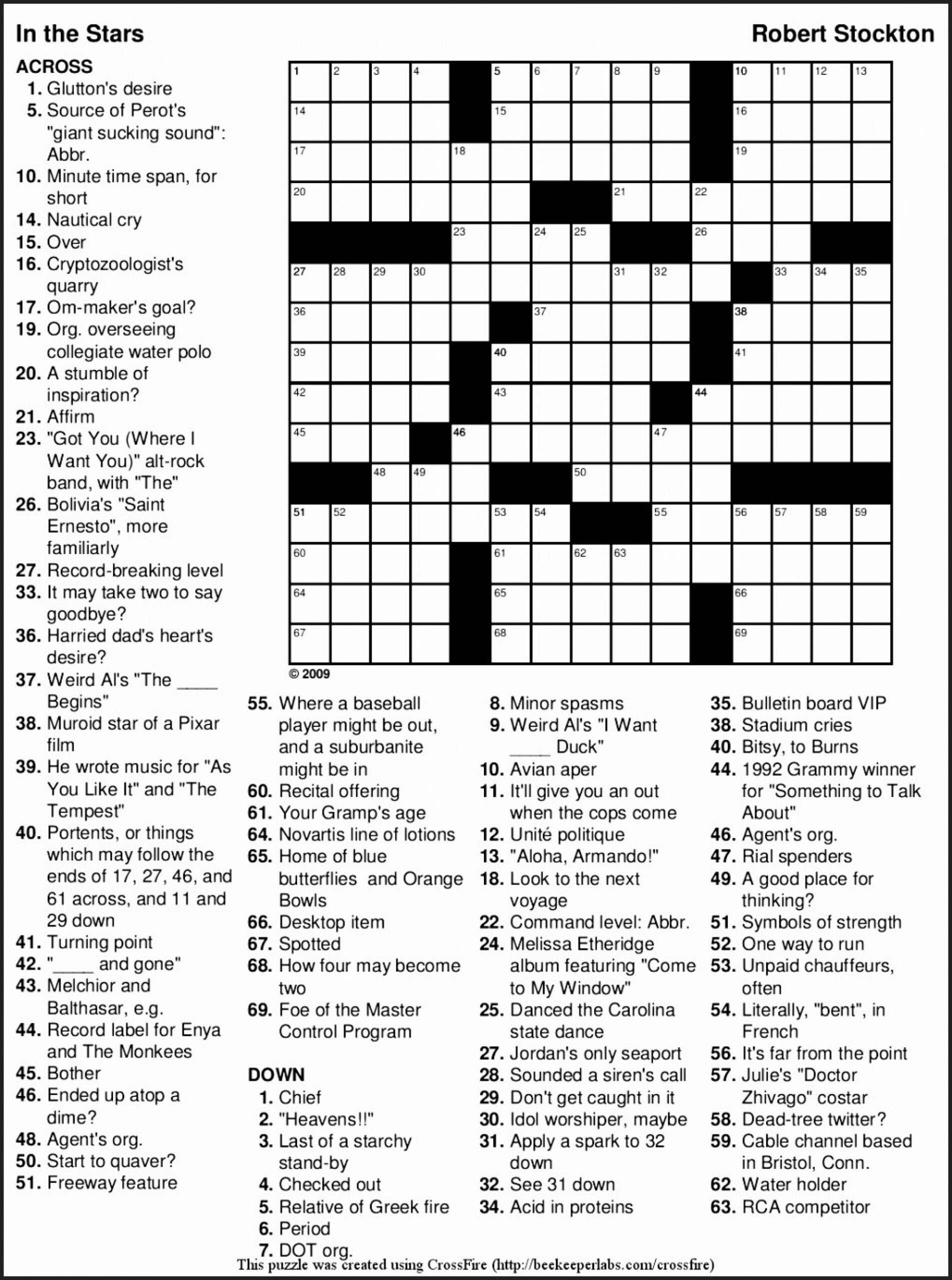 Print Crossword Puzzles Free Printable Crosswords