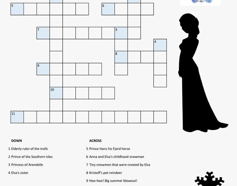 Printable Easy Crossword Puzzles Disney Free Download And Print For You