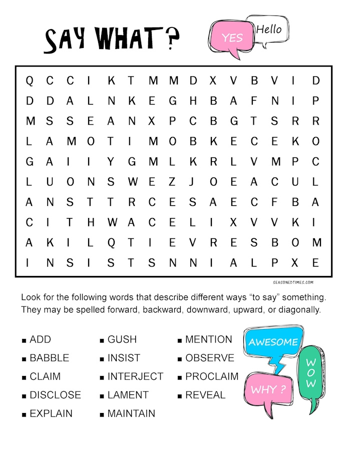 Printable Puzzles For Seniors Seasoned Times Worksheets Library