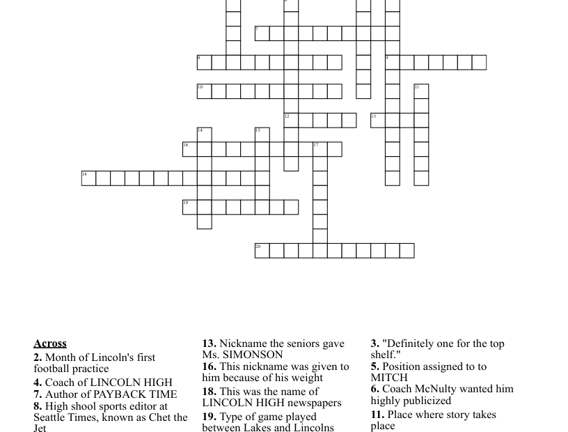 Seattle Times Crossword Puzzle Easy Crossword Puzzles