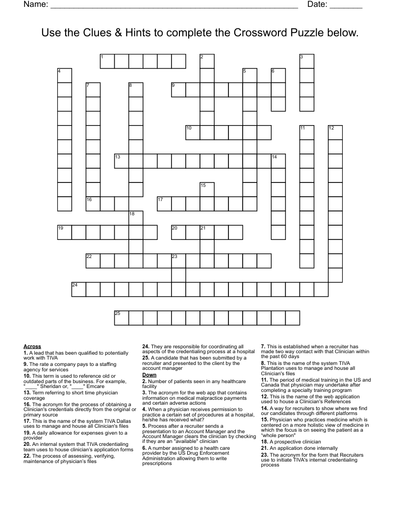 Standard Practice Crossword Puzzle Clue Deann Malik 39 s Crossword Puzzles