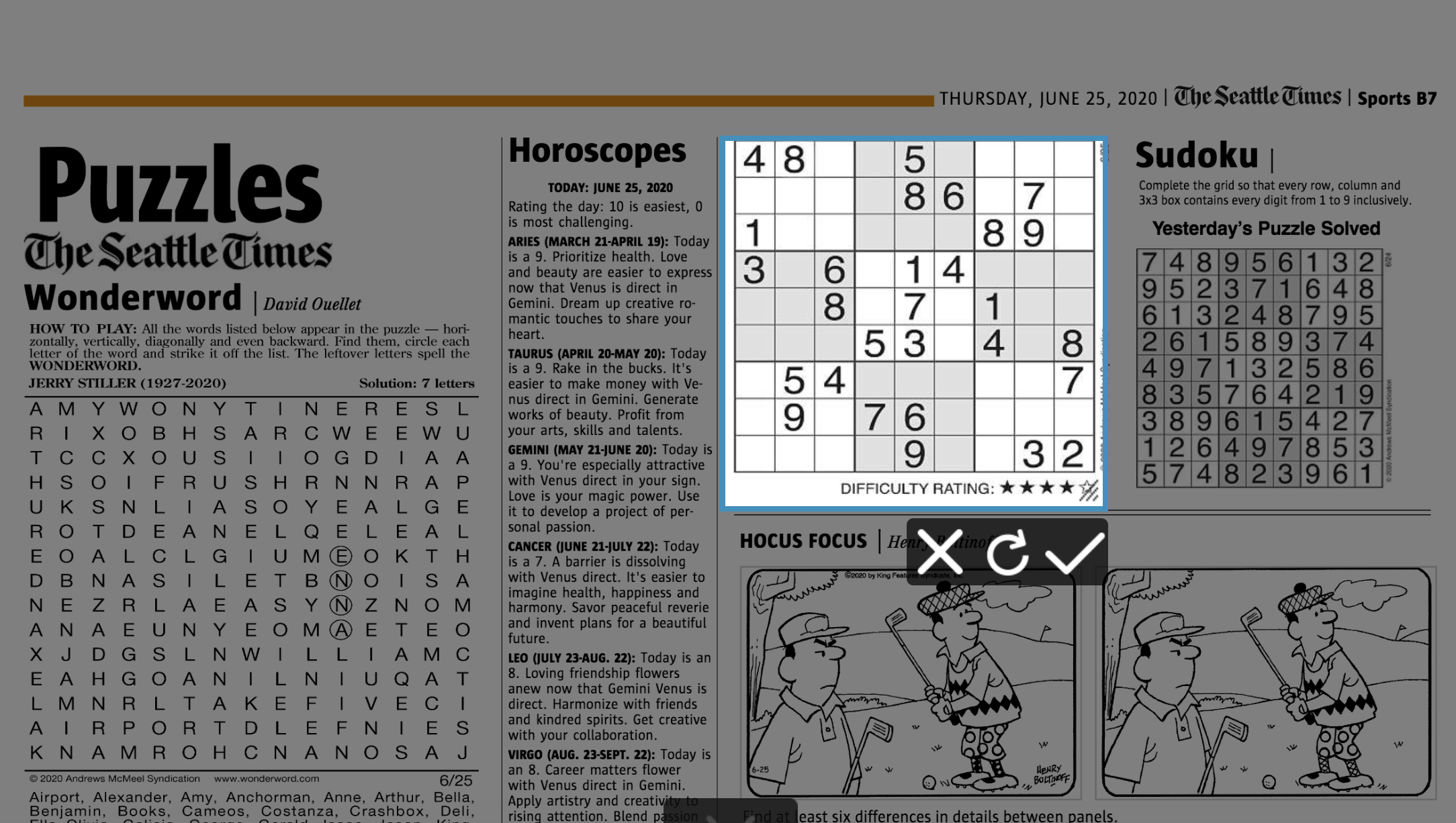 The Seattle Times Puzzles Free Crossword Puzzle
