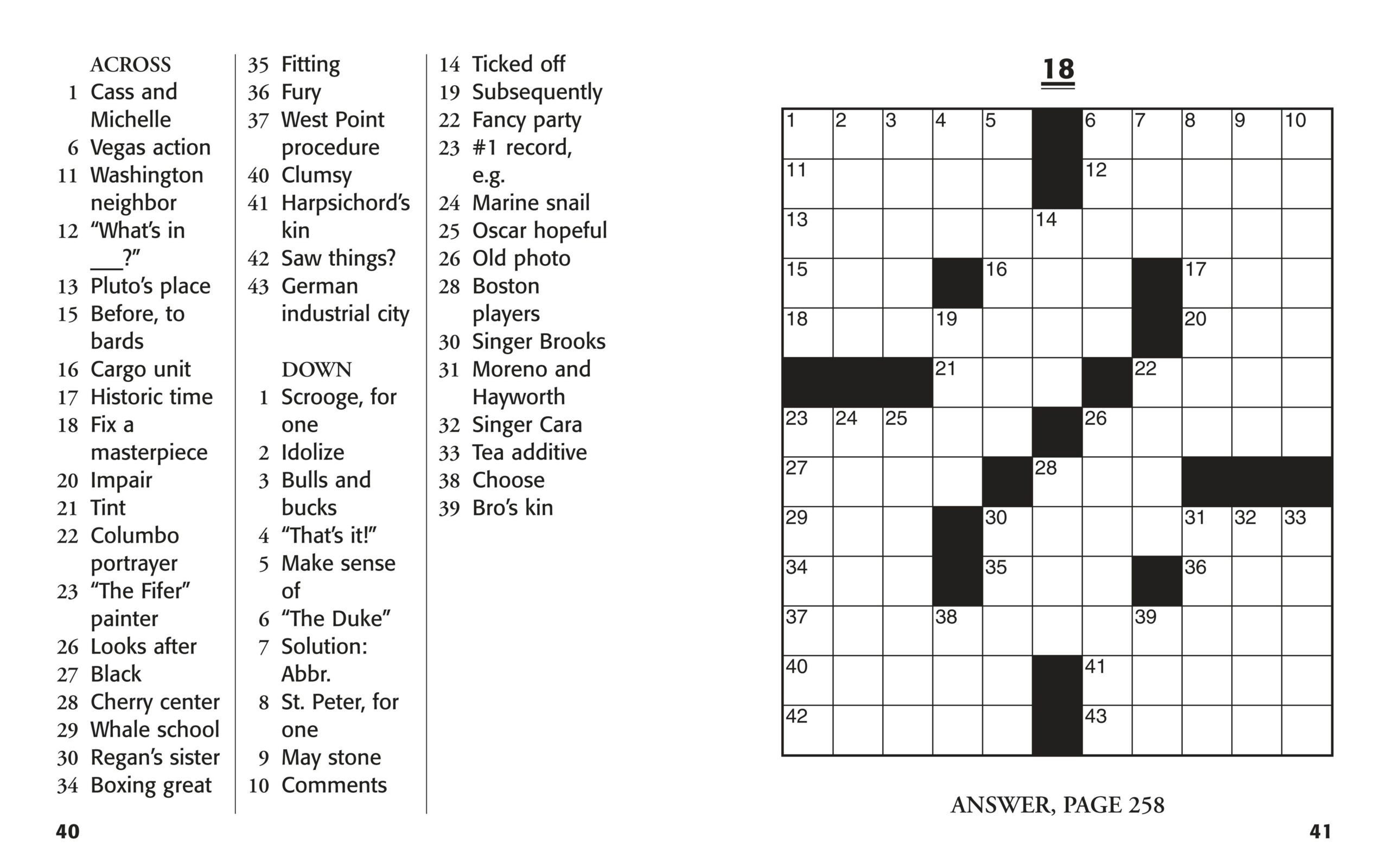 Thomas Joseph Printable Crossword Puzzles FREE Printable