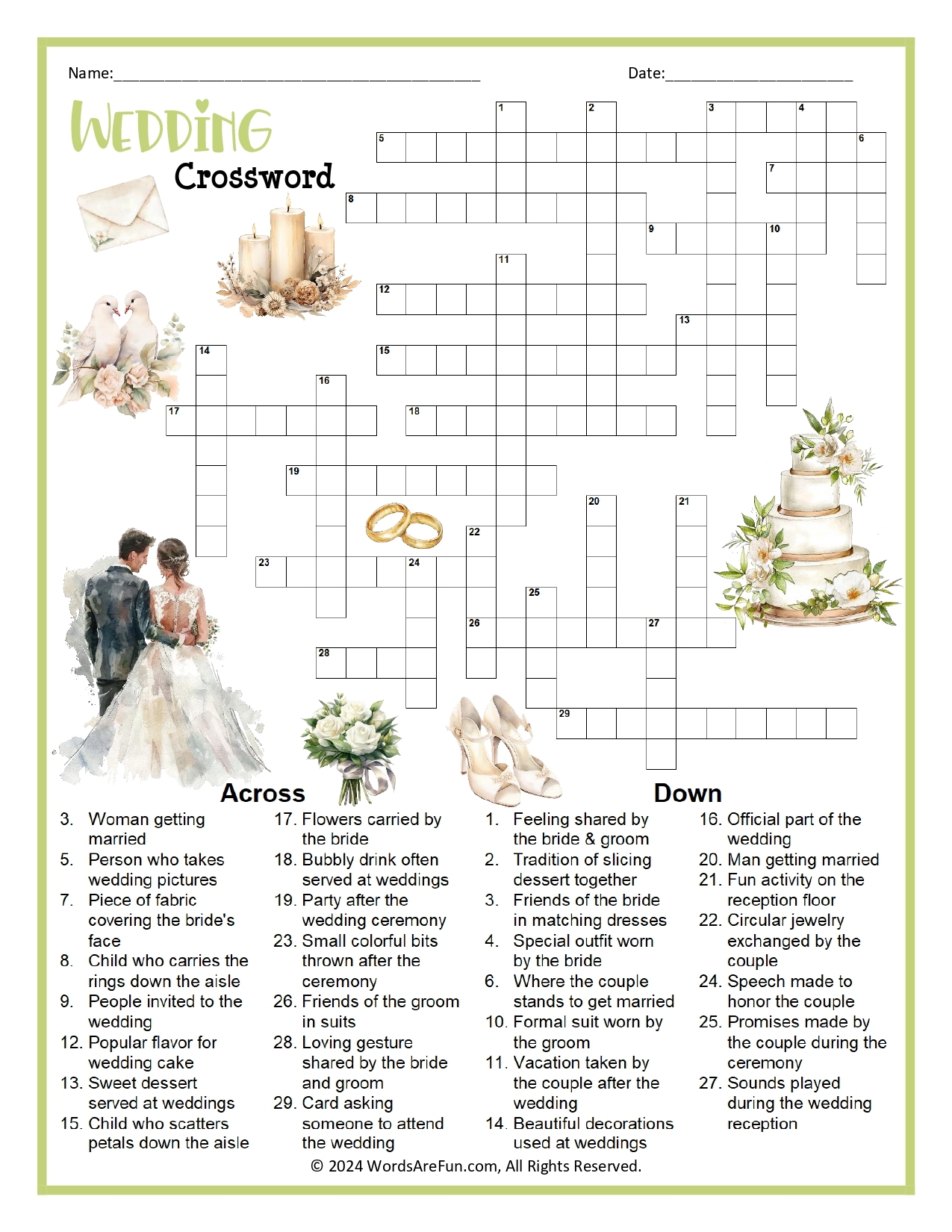 Wedding Crossword Clue 60 Photos Astyledwedding